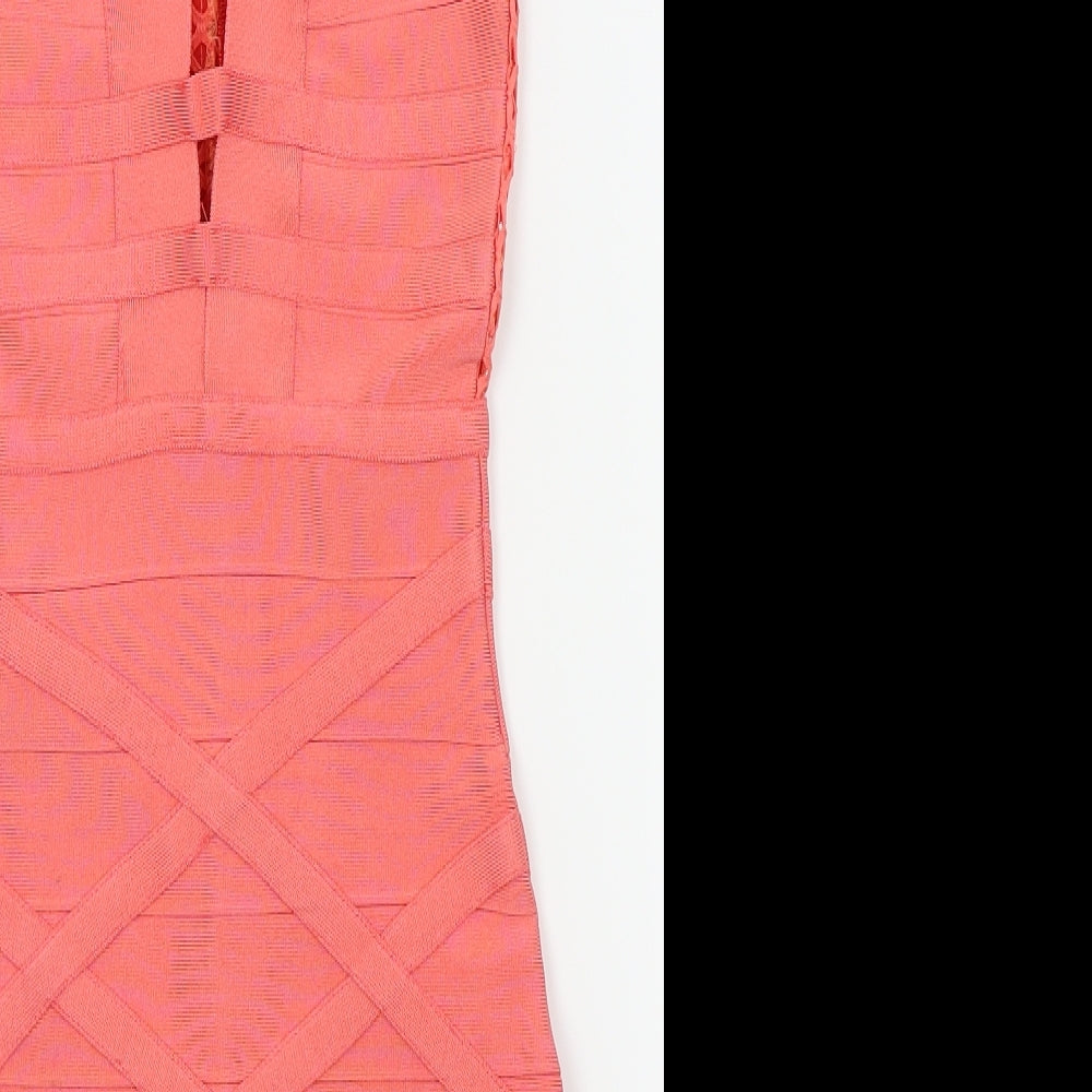 Preworn Womens Pink Geometric  A-Line  Size S