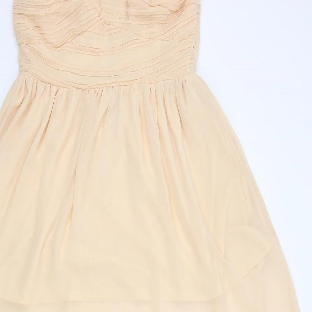 Rare Womens Pink   Fit & Flare  Size 12  - Ruffle Detail Body