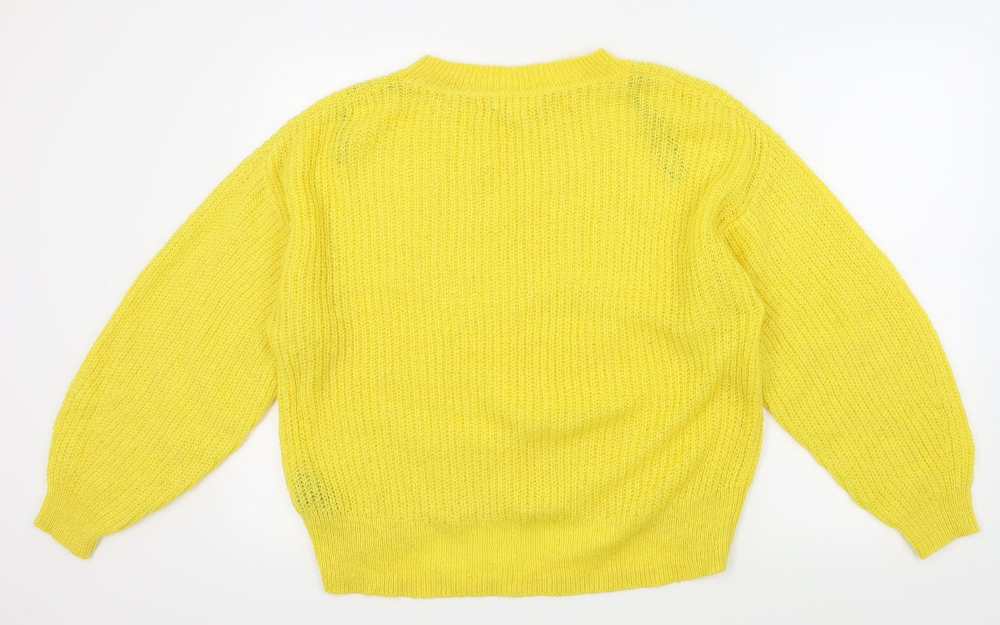 H&M Womens Yellow   Pullover Jumper Size S