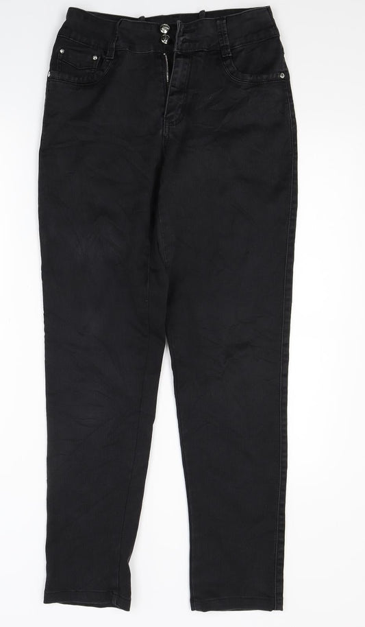 CTM Womens Black  Denim Skinny Jeans Size 32 in L29 in