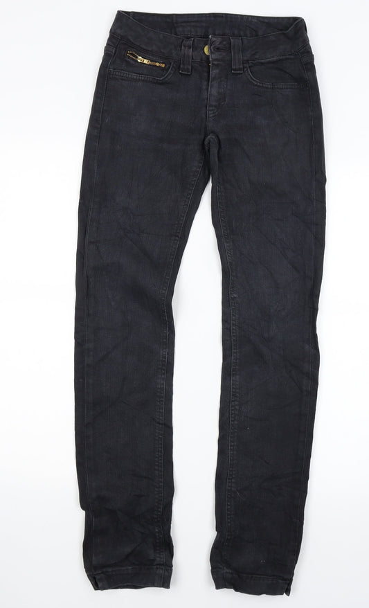 Cobra Womens Black  Denim Skinny Jeans Size 28 in L29 in