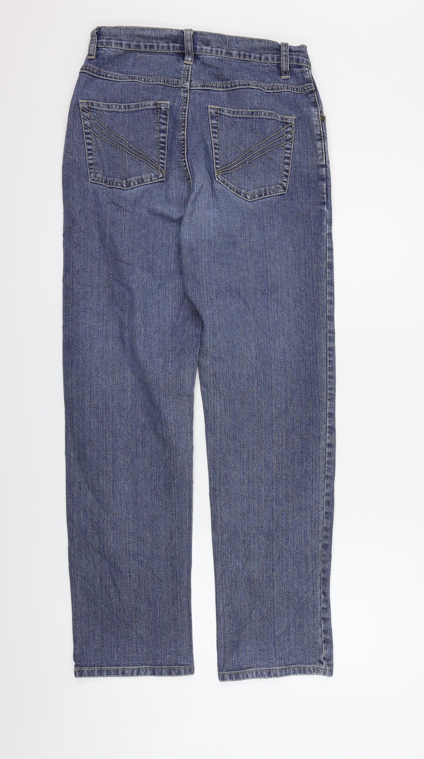 JUST FOR YOU Womens Blue   Straight Jeans Size 8 L26 in