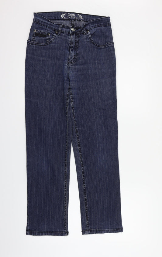 JUST FOR YOU Womens Blue   Straight Jeans Size 8 L27 in