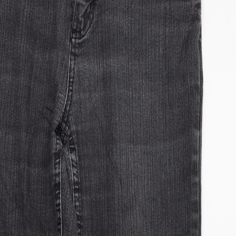JUST FOR YOU Womens Grey   Straight Jeans Size 6 L27 in