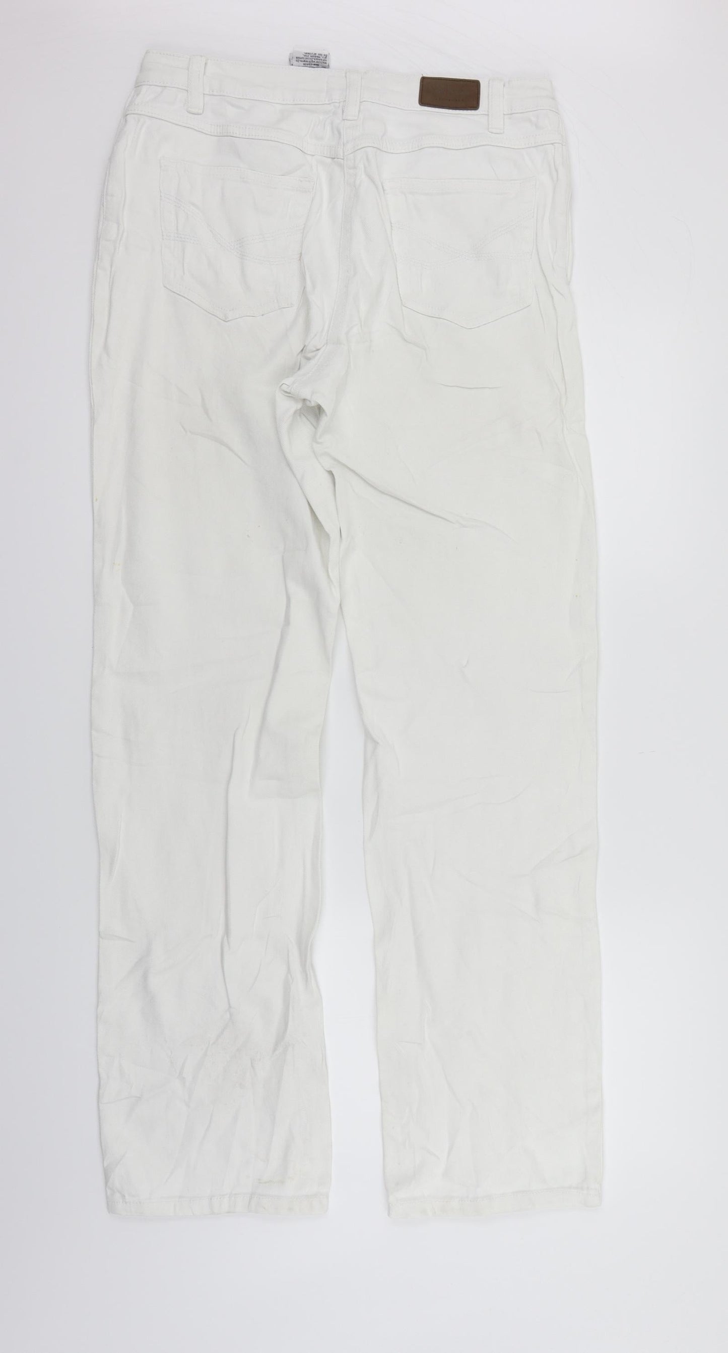 John Boner Womens White   Straight Jeans Size L L33 in