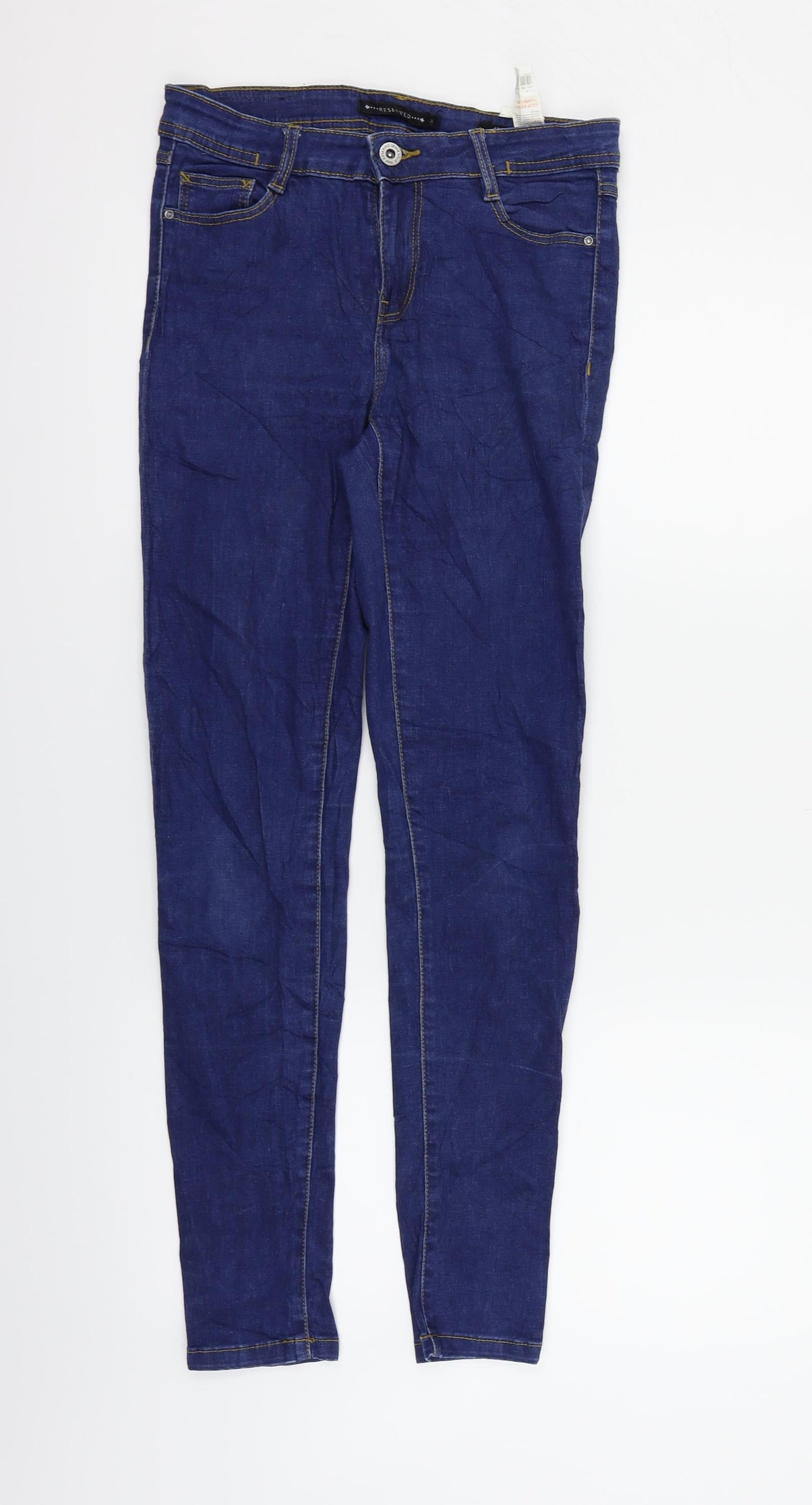 RESERVED Womens Blue   Straight Jeans Size 6 L28 in