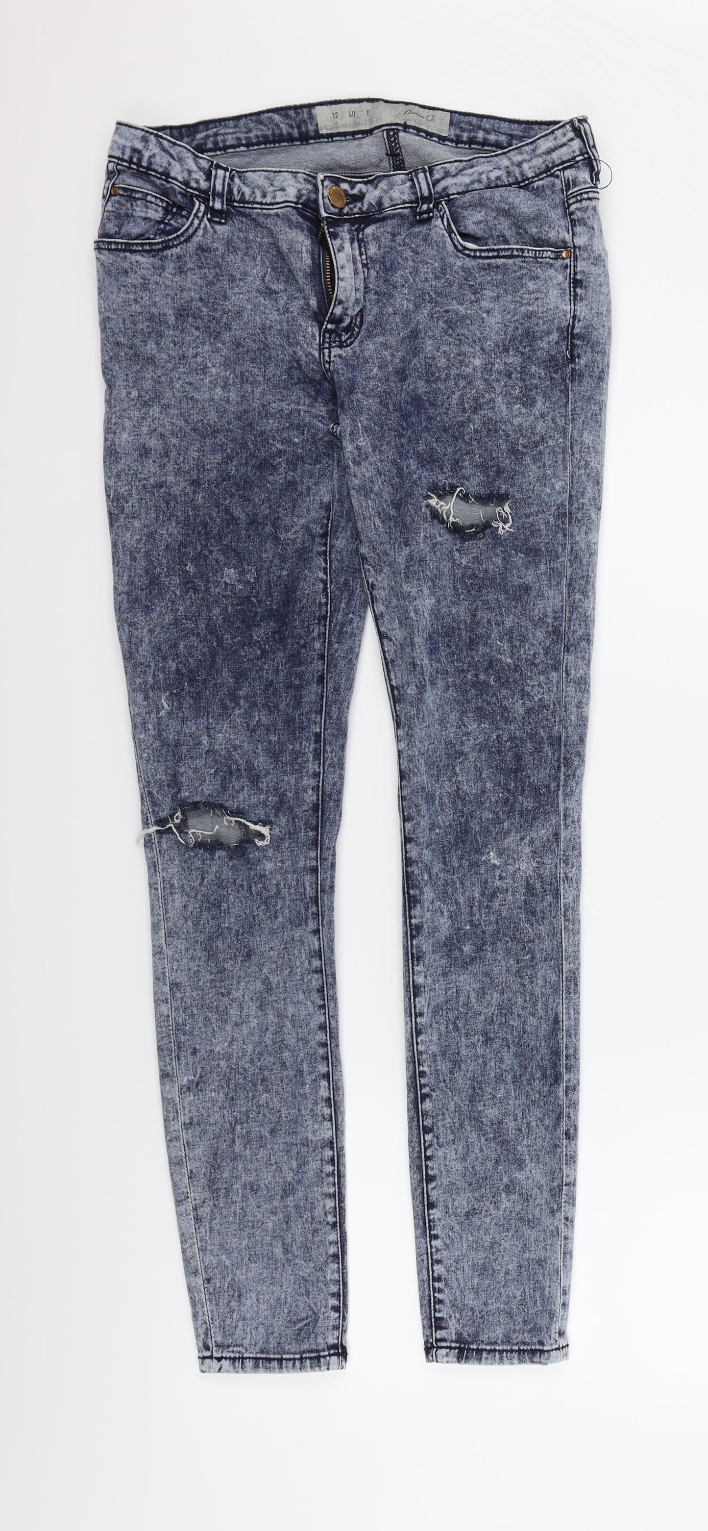 deniem & co Womens Blue   Straight Jeans Size 12 L28 in