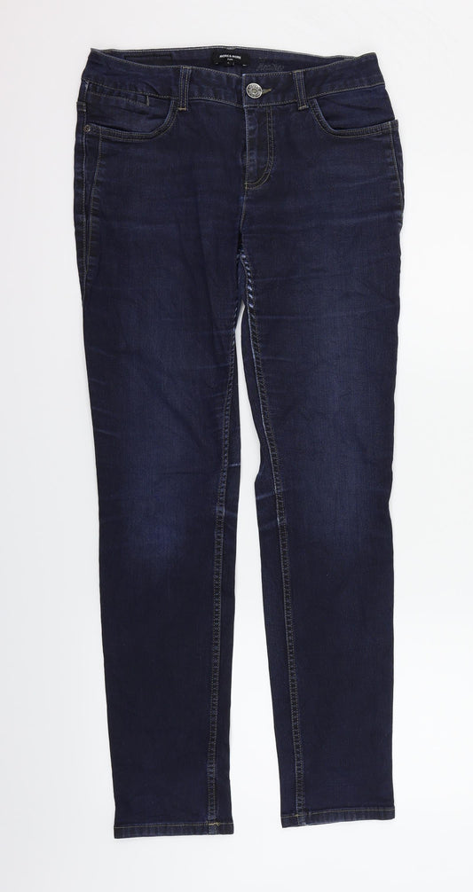 MORE & MORE Womens Blue   Straight Jeans Size 10 L30 in