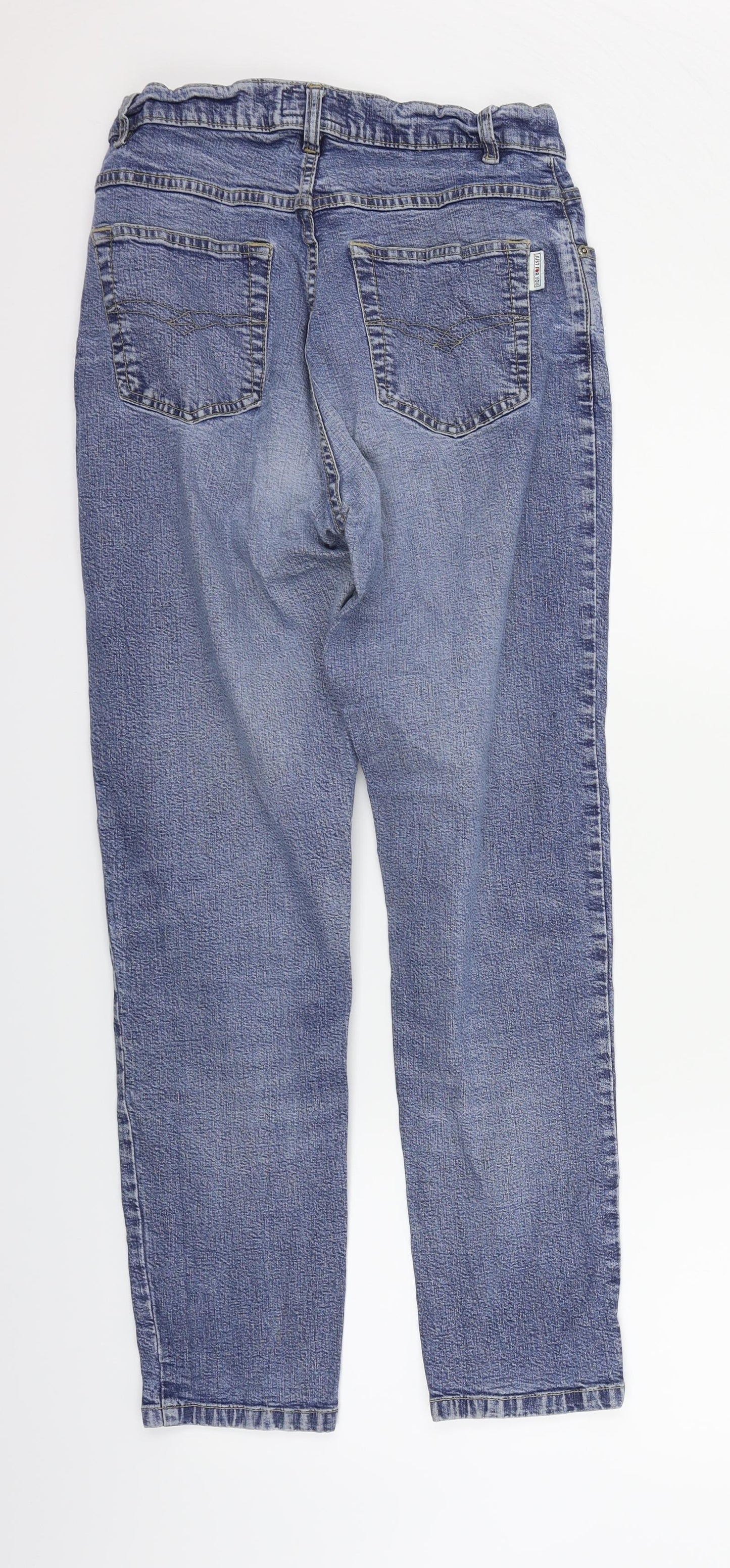 JUST FOR YOU Womens Blue   Straight Jeans Size 10 L28 in