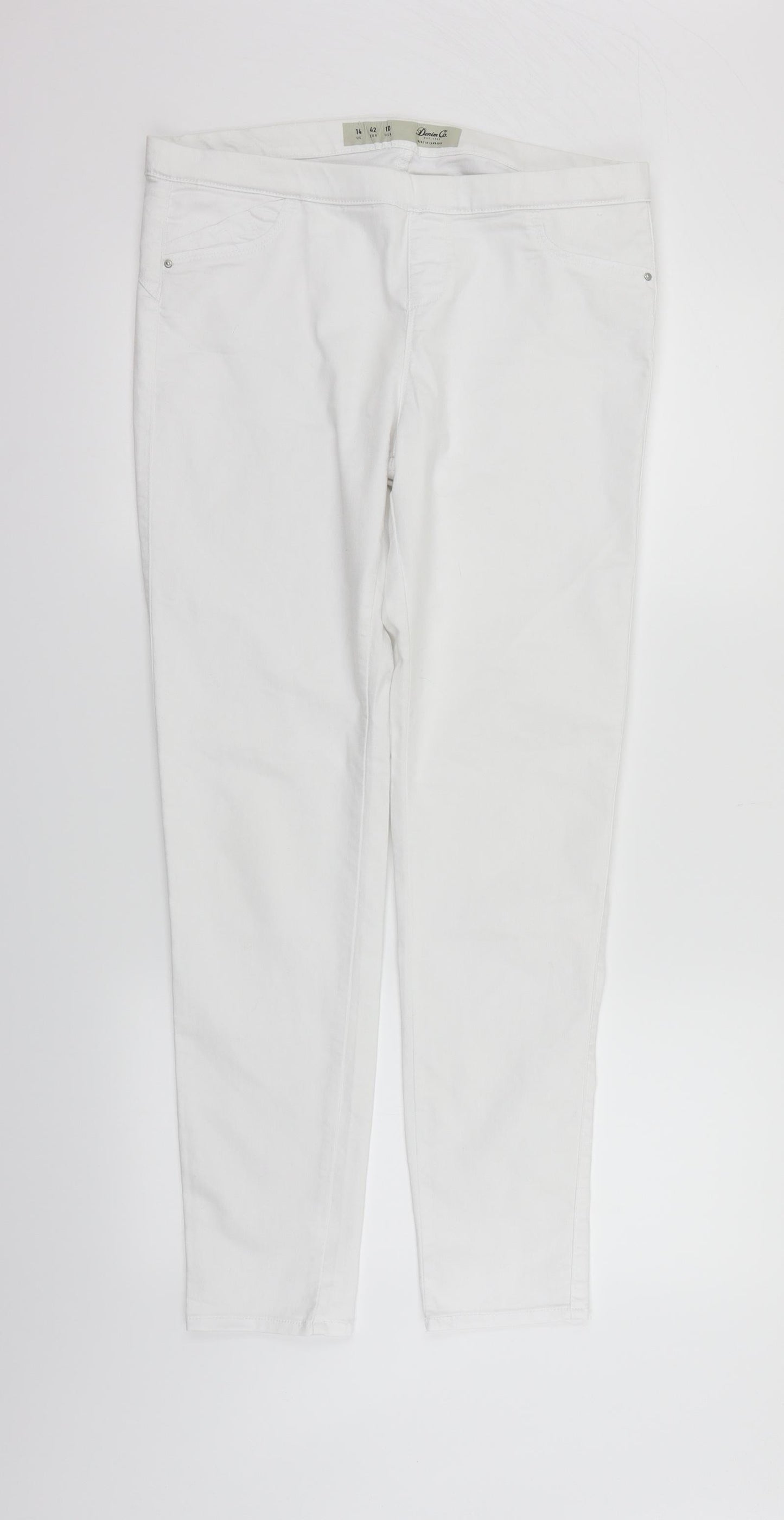 deniem & co Womens White   Straight Jeans Size 14 L28 in