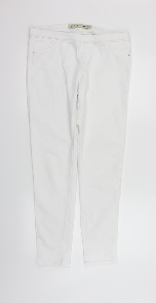 deniem & co Womens White   Straight Jeans Size 14 L28 in