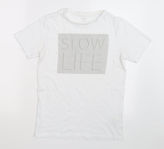 Kiabi Boys White   Basic T-Shirt Size XS  - Slow Life