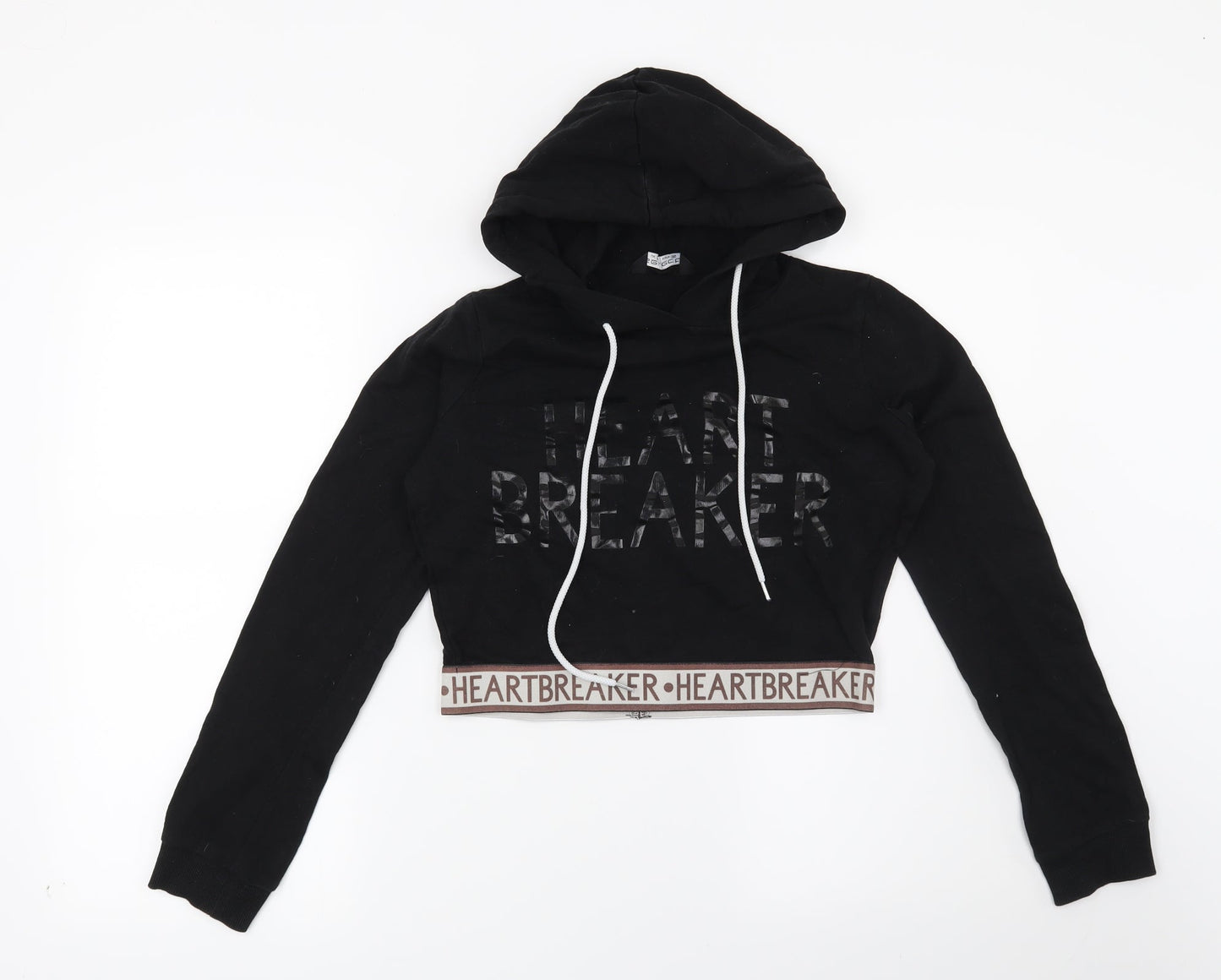 Select Womens Black   Pullover Hoodie Size 8  - Heart Breaker