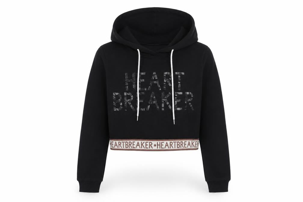 Select Womens Black   Pullover Hoodie Size 8  - Heart Breaker