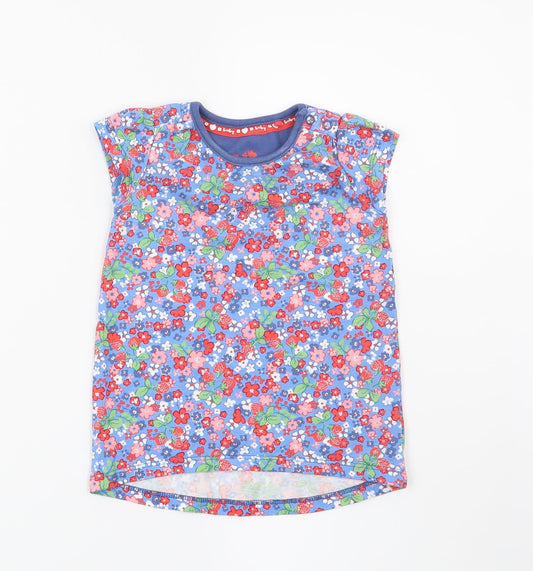 TU Girls Blue Floral  Basic T-Shirt Size 12-18 Months