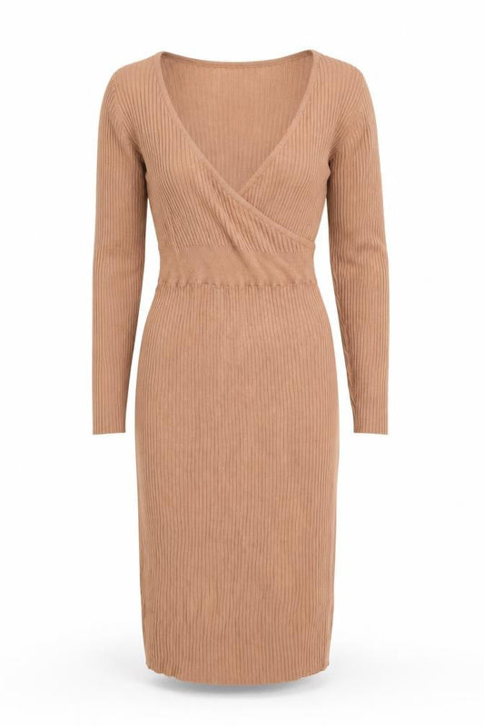 Brave Soul Womens Brown Striped  Jumper Dress  Size S