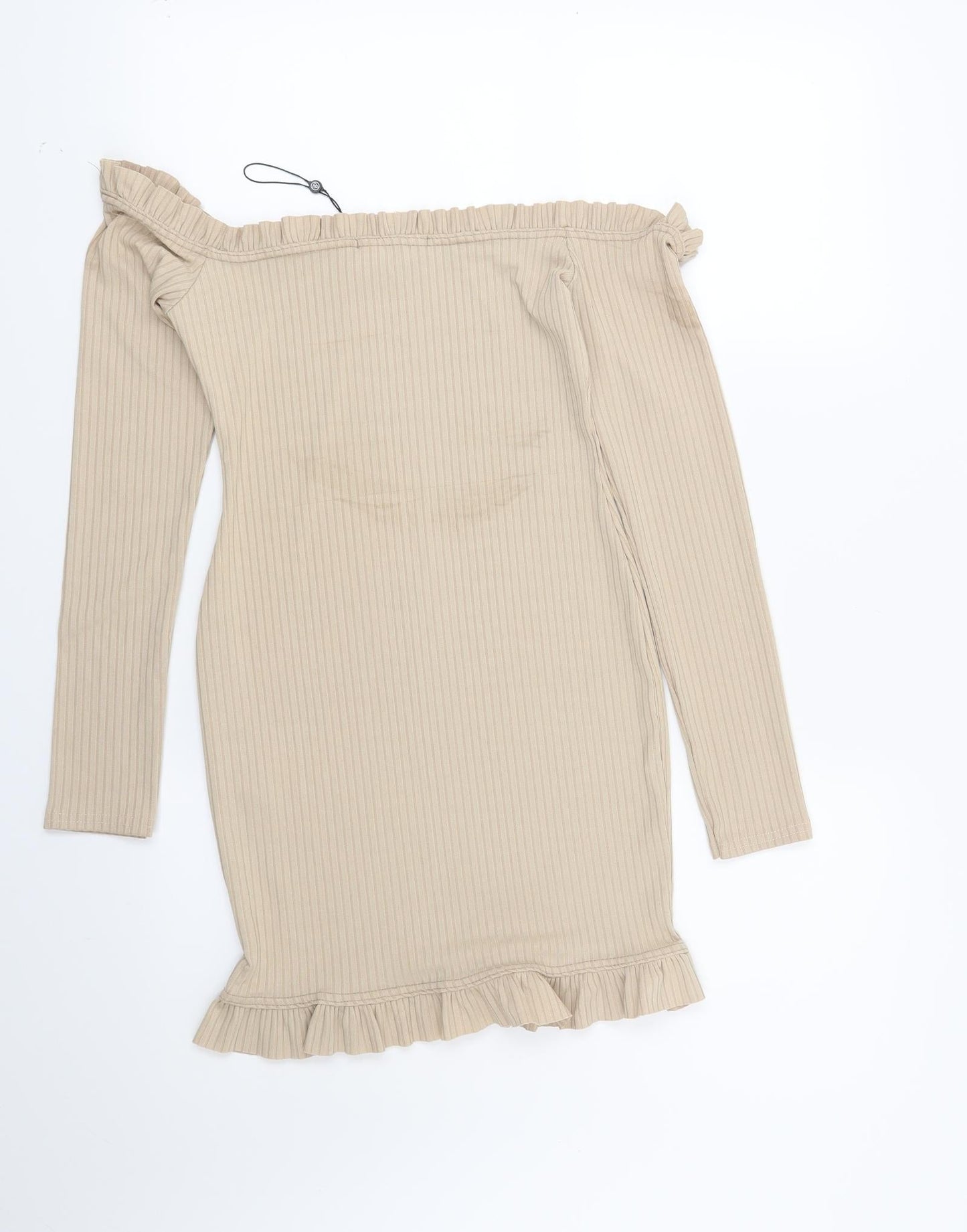 Missguided Womens Beige Striped  Bodycon  Size 4