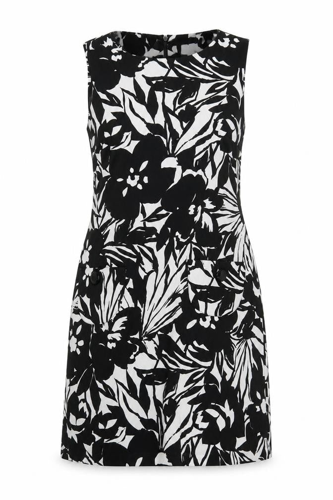 Scarlett Womens Black Floral  Shift  Size 8