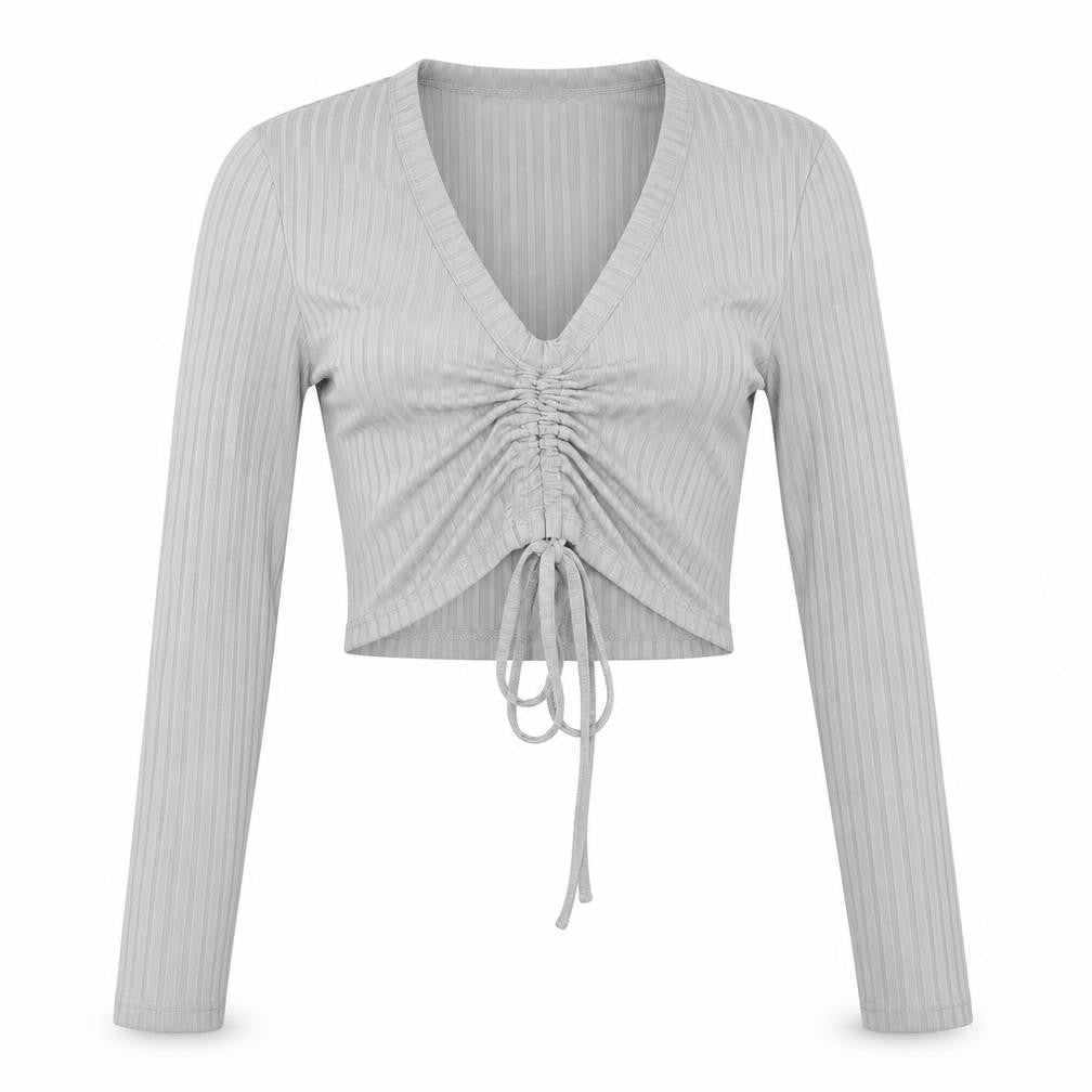 Preworn Womens Grey Striped  Basic Blouse Size M