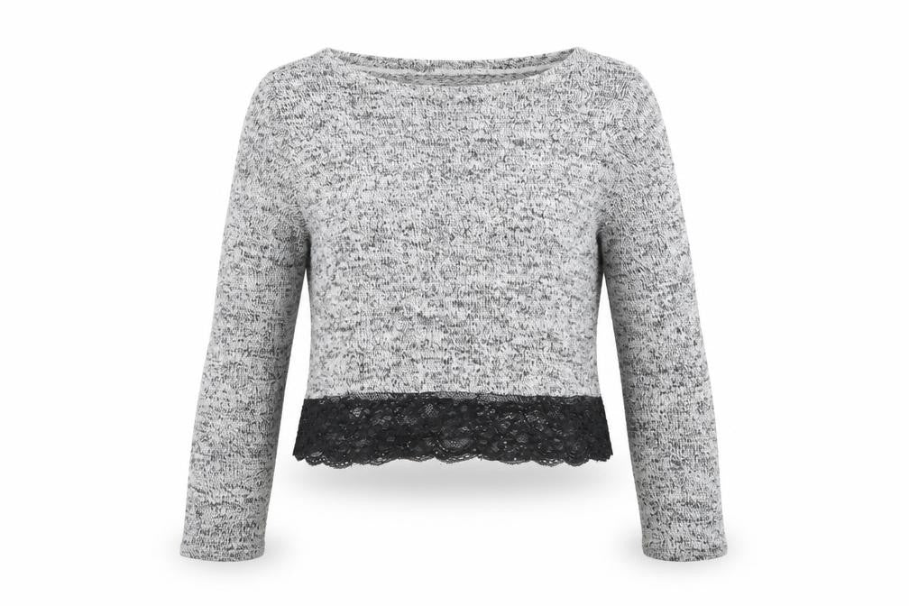 H&M Womens Grey  Knit Pullover Jumper Size XS