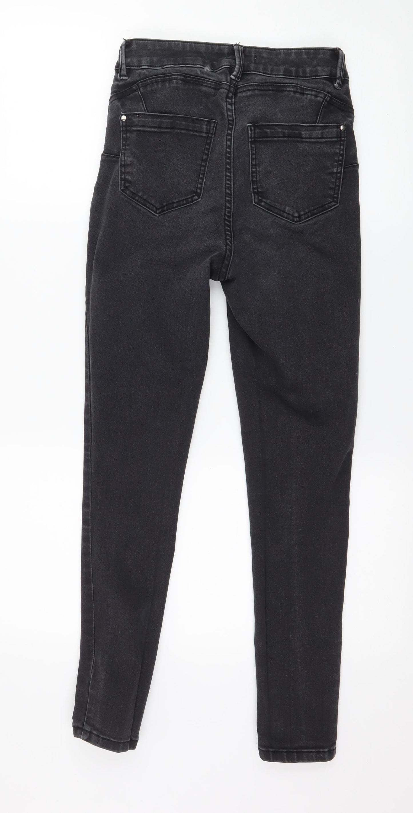 Nutmeg Womens Grey  Denim Skinny Jeans Size 8 L26 in