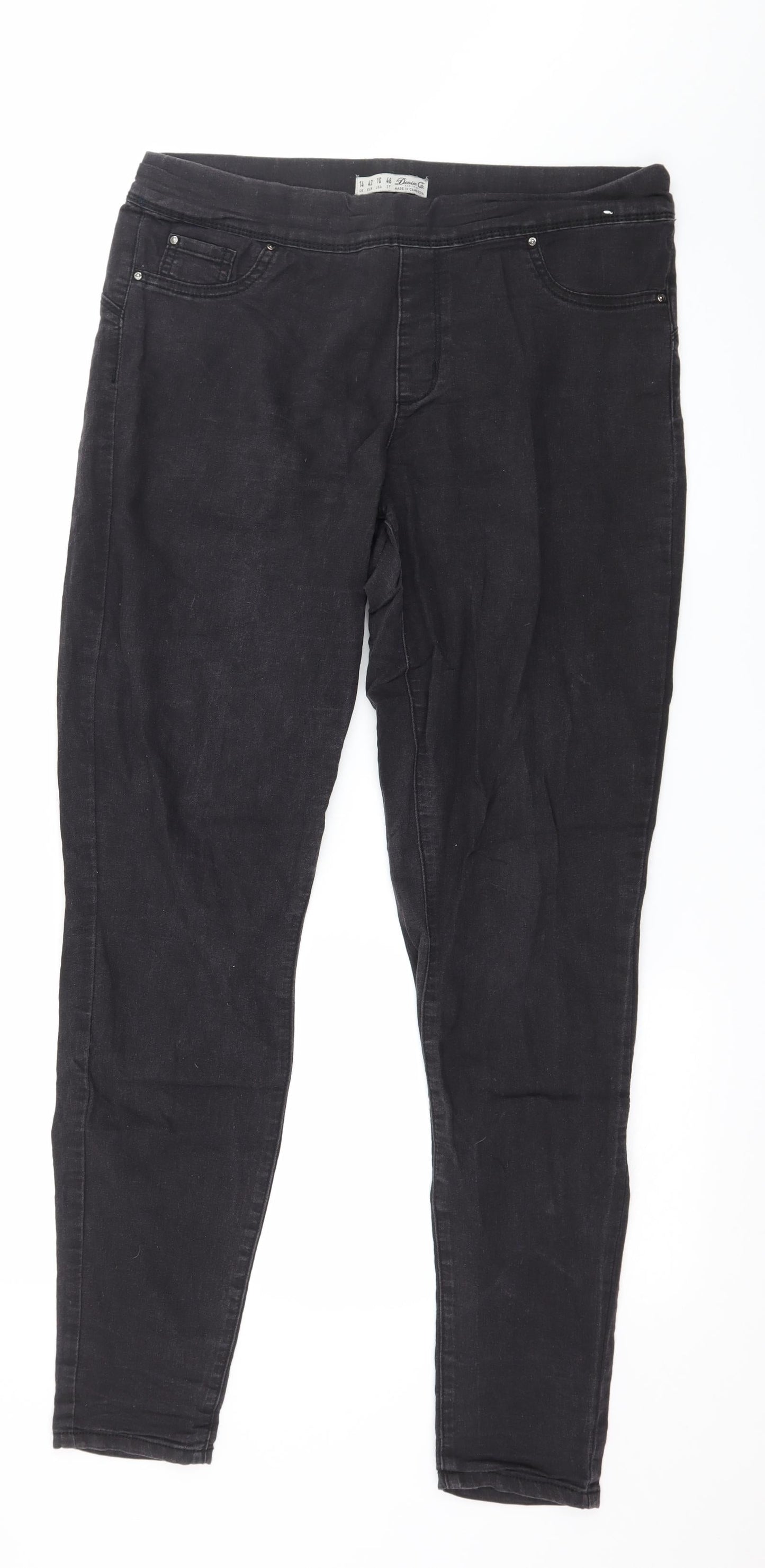 Denim & Co. Womens Grey  Denim Jegging Jeans Size 14 L30 in
