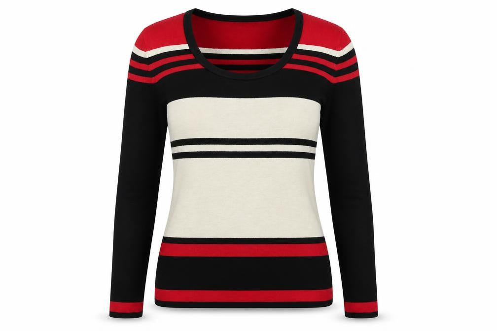 Planet Womens Beige Striped  Pullover Jumper Size XS