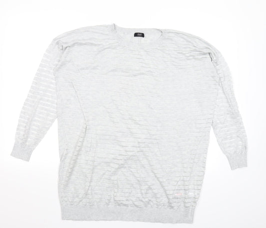 F&F Womens Grey  Knit Pullover Jumper Size 20