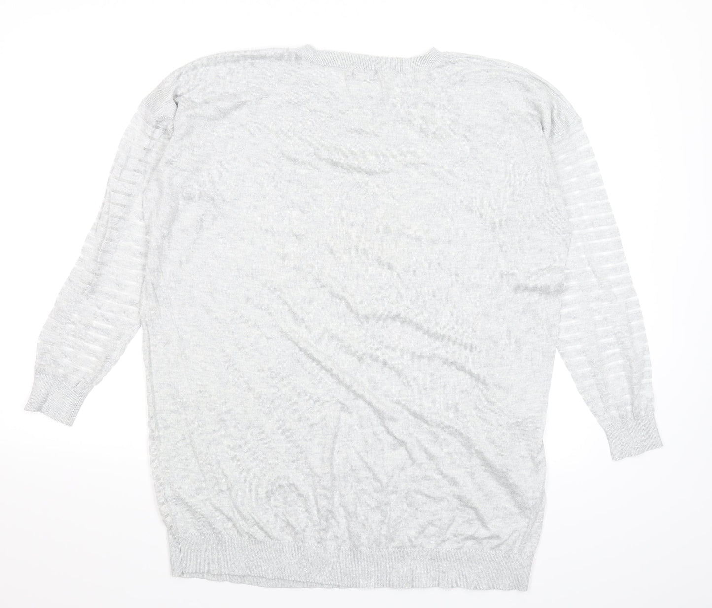 F&F Womens Grey  Knit Pullover Jumper Size 20
