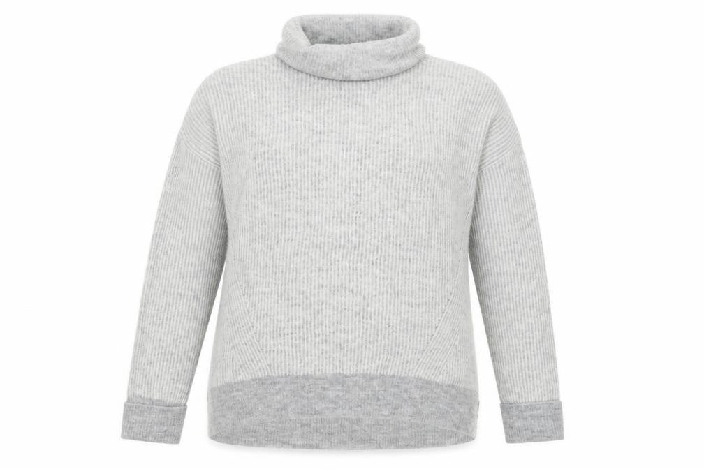Primark Womens Grey Striped Knit Pullover Jumper Size 12  - Oversized