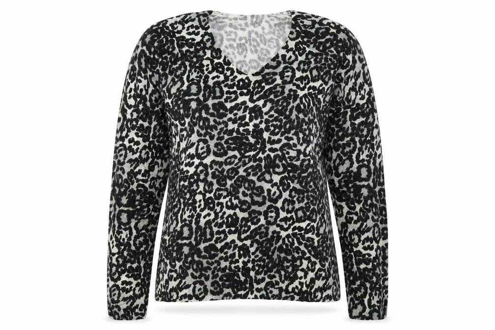 Bluhmod Womens Multicoloured Animal Print Knit Pullover Jumper Size M