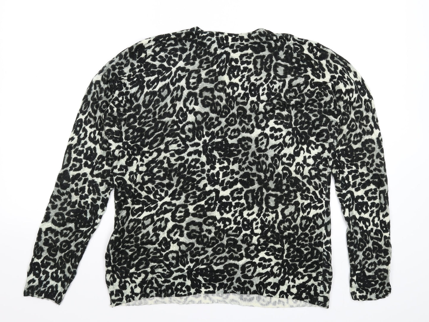 Bluhmod Womens Multicoloured Animal Print Knit Pullover Jumper Size M
