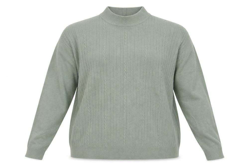 Bonmarché Womens Green Knit Pullover Jumper Size XL