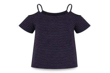 Papaya Womens Purple Striped  Basic Blouse Size 14