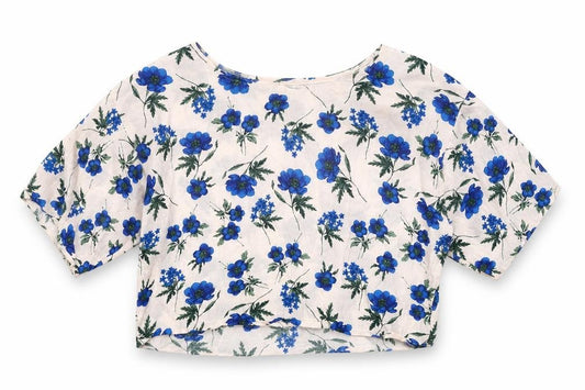 New Look Womens Pink Floral  Cropped Blouse Size 10