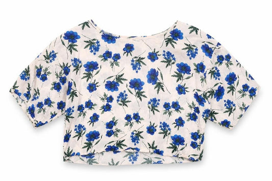 New Look Womens Pink Floral  Cropped Blouse Size 10