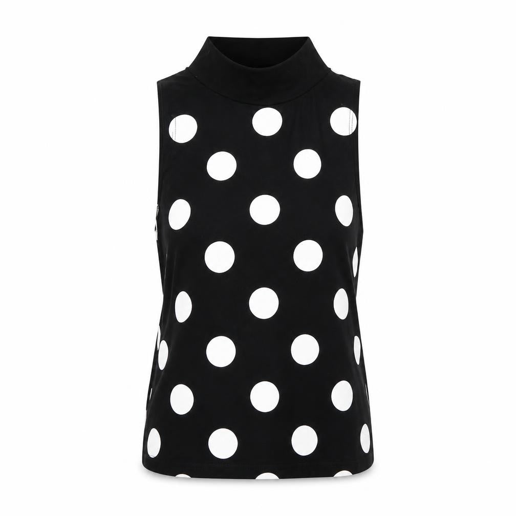 Republic Womens Black Polka Dot  Cropped Tank Size 8