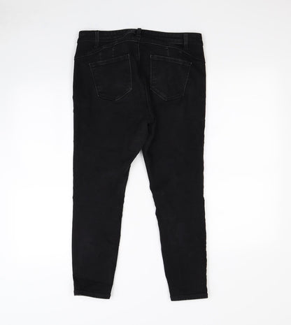 Preworn Womens Black   Cropped Trousers Size 32 in L24 in