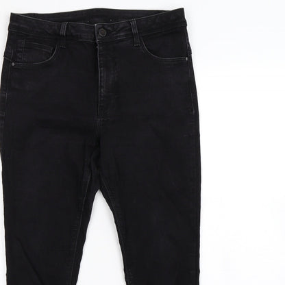 Preworn Womens Black   Cropped Trousers Size 32 in L24 in