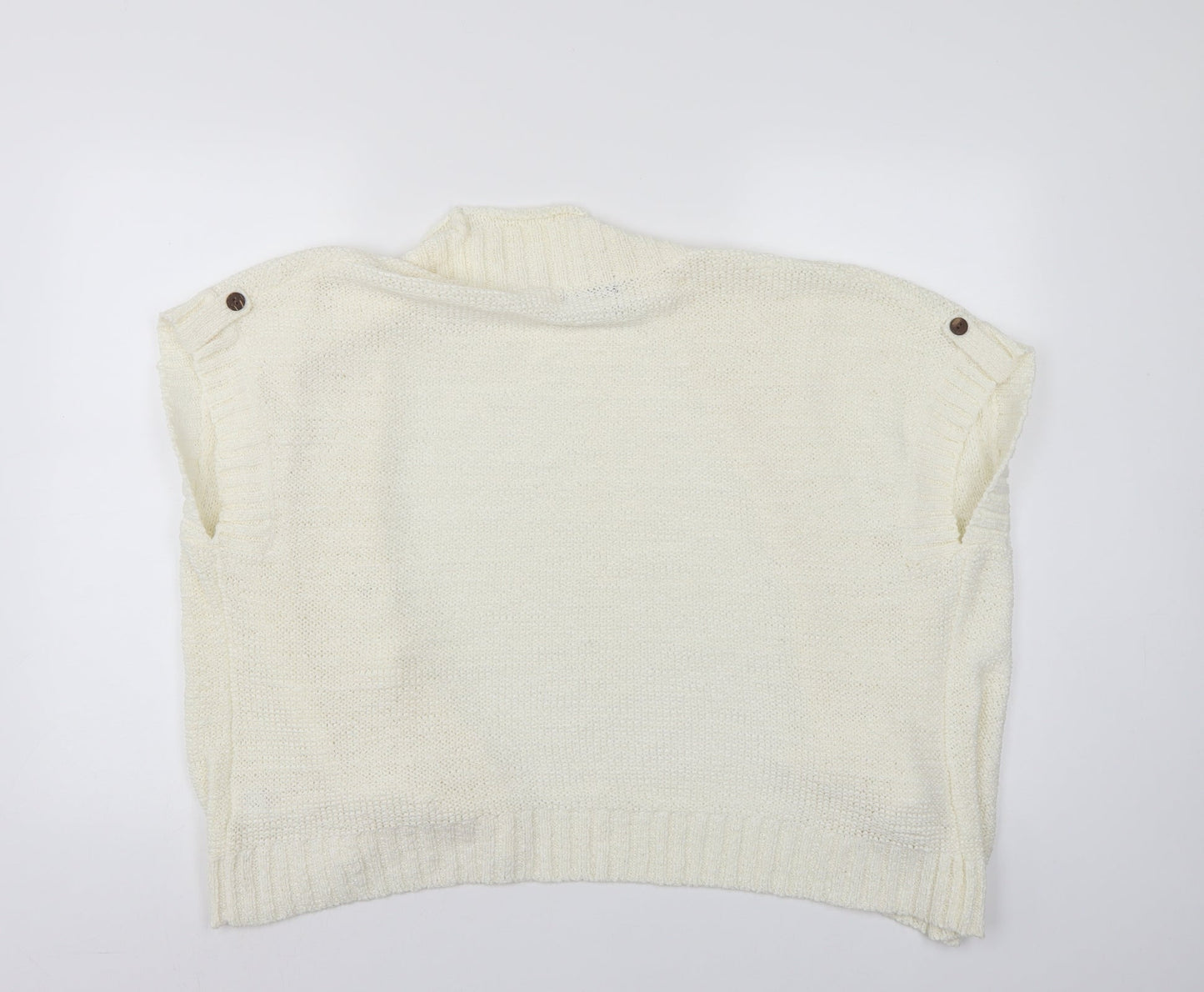 BM Womens White   Cardigan Jumper Size XL