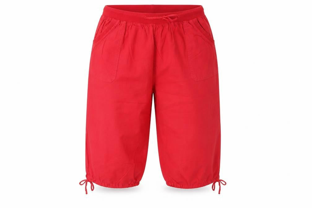 Moda Womens Red   Cropped Trousers Size 2XL  - Elastic Waist