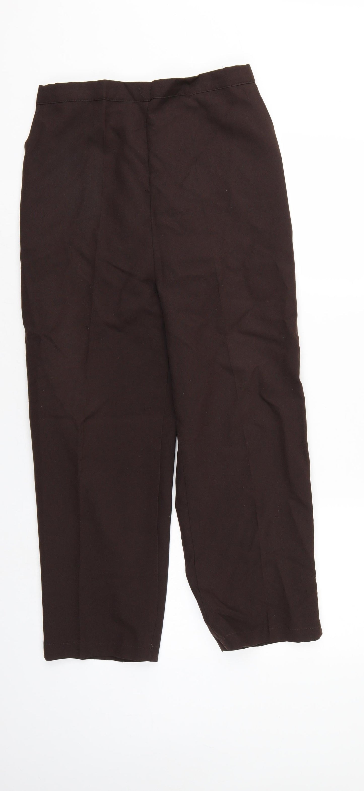 Preworn Womens Brown   Trousers  Size 12 L25 in - Elastic Waist