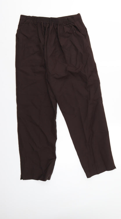 Preworn Womens Brown   Trousers  Size 12 L25 in - Elastic Waist