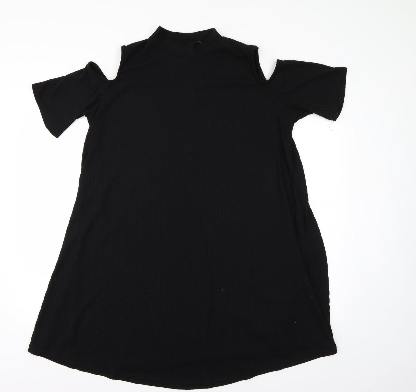 Preworn Womens Black Striped  Shift
