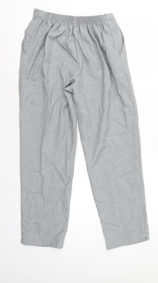 Emma Collection Womens Grey   Trousers  Size 14 L27 in - Elastic Waist