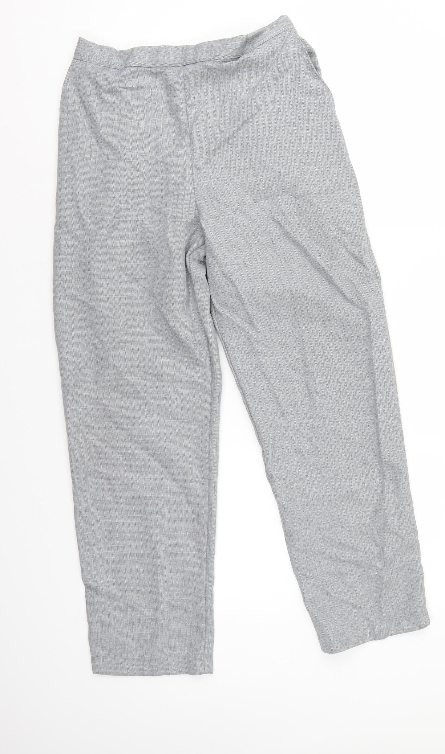 Emma Collection Womens Grey   Trousers  Size 14 L27 in - Elastic Waist