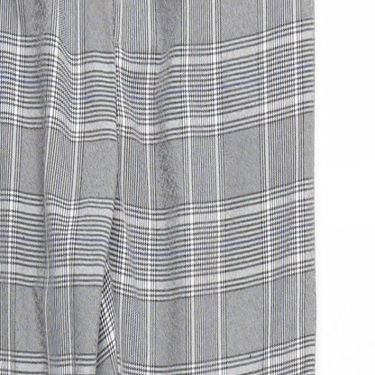 boohooMAN Mens Grey Check Trousers Size M L25 in
