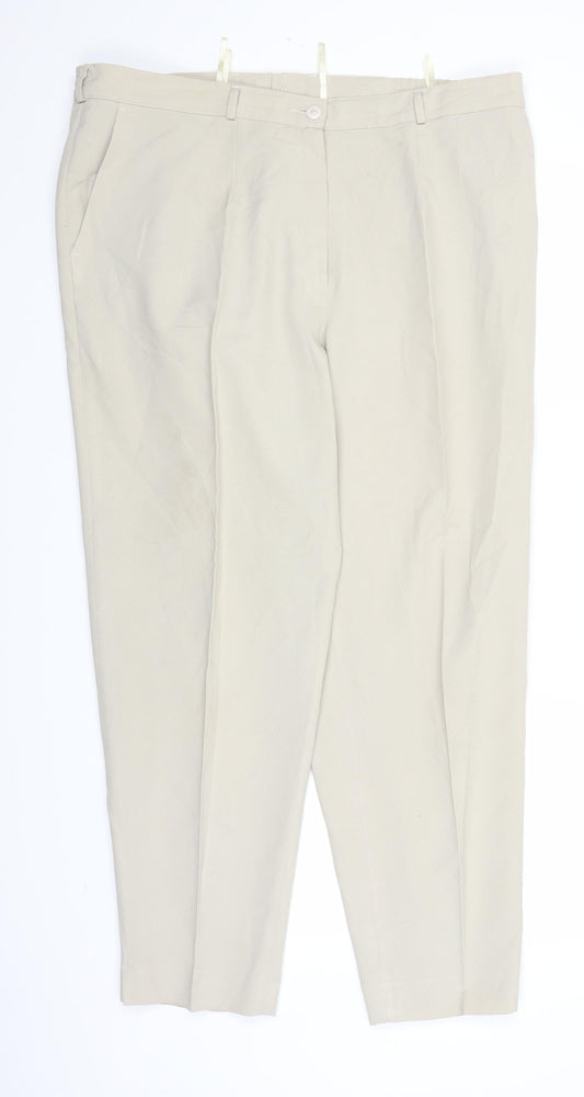 Neu Mode Womens Beige   Trousers  Size 24 L28 in
