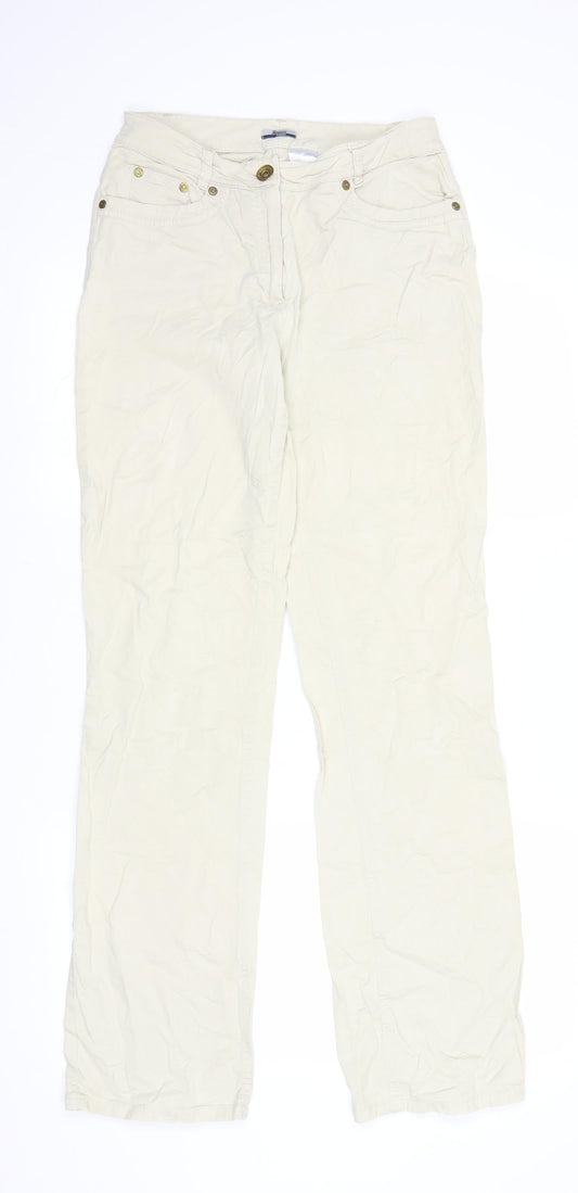 Strauss Womens Beige  Denim Straight Jeans Size 8 L31 in