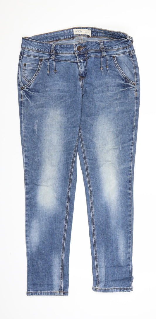 Janina Womens Blue  Denim Jegging Jeans Size 38 in L28 in